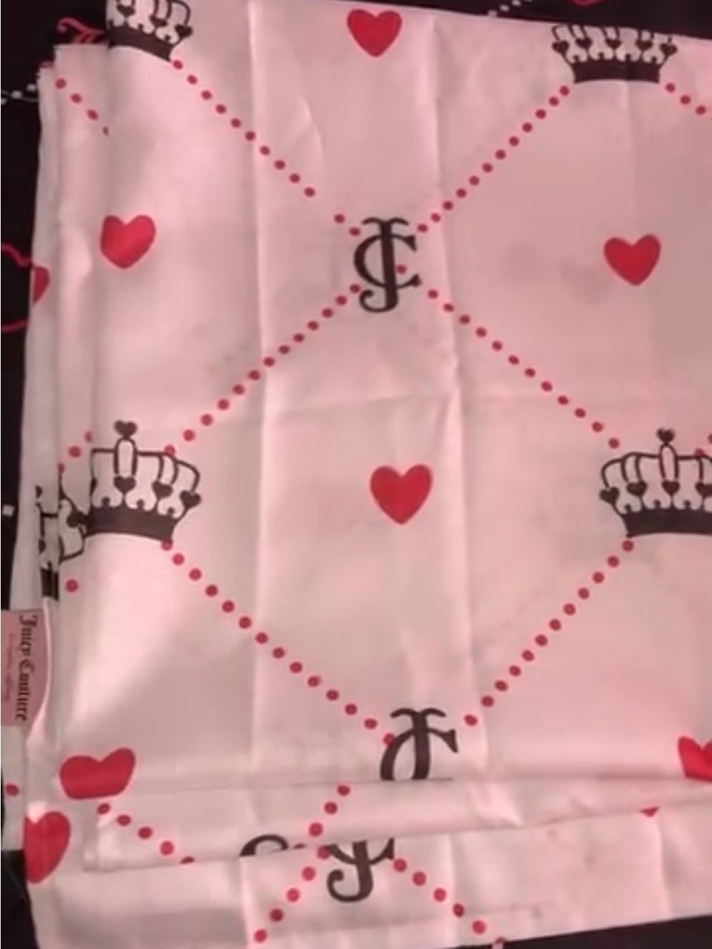 Juicy Couture Pink Heart & Crown Bedding